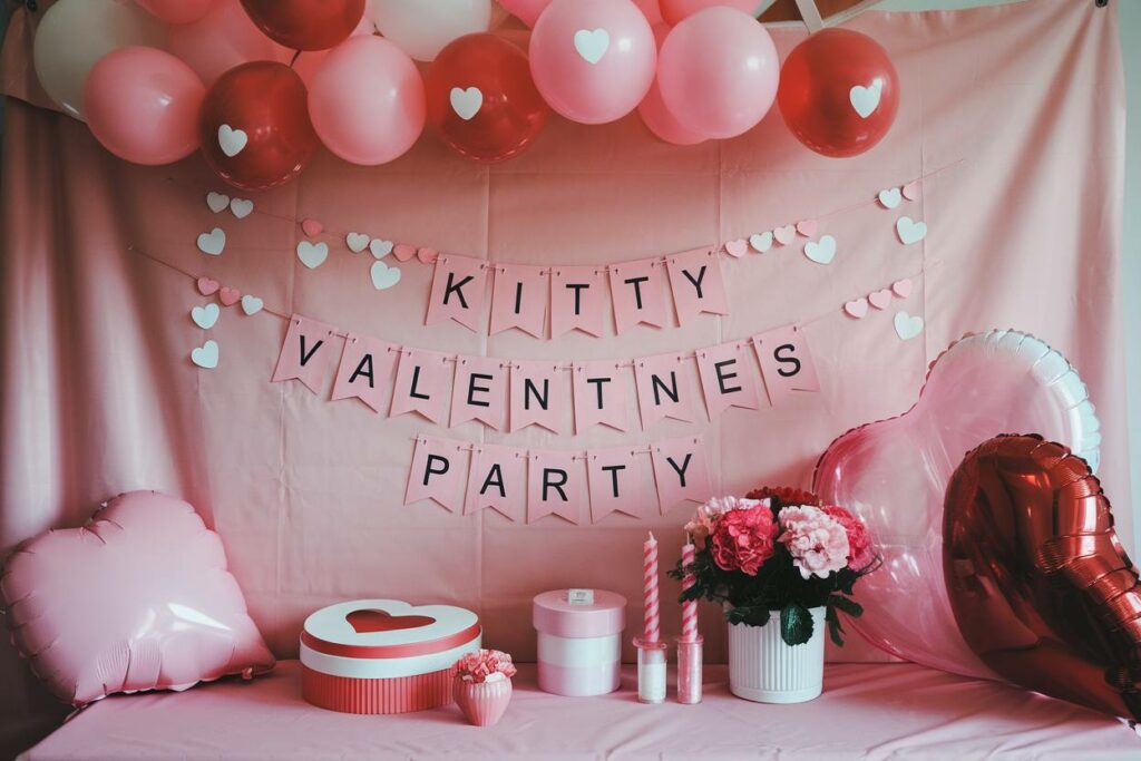 Basic and Essential Valentine Theme Kitty Party Decorations